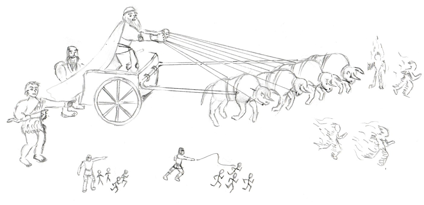 Rhael and his entourage